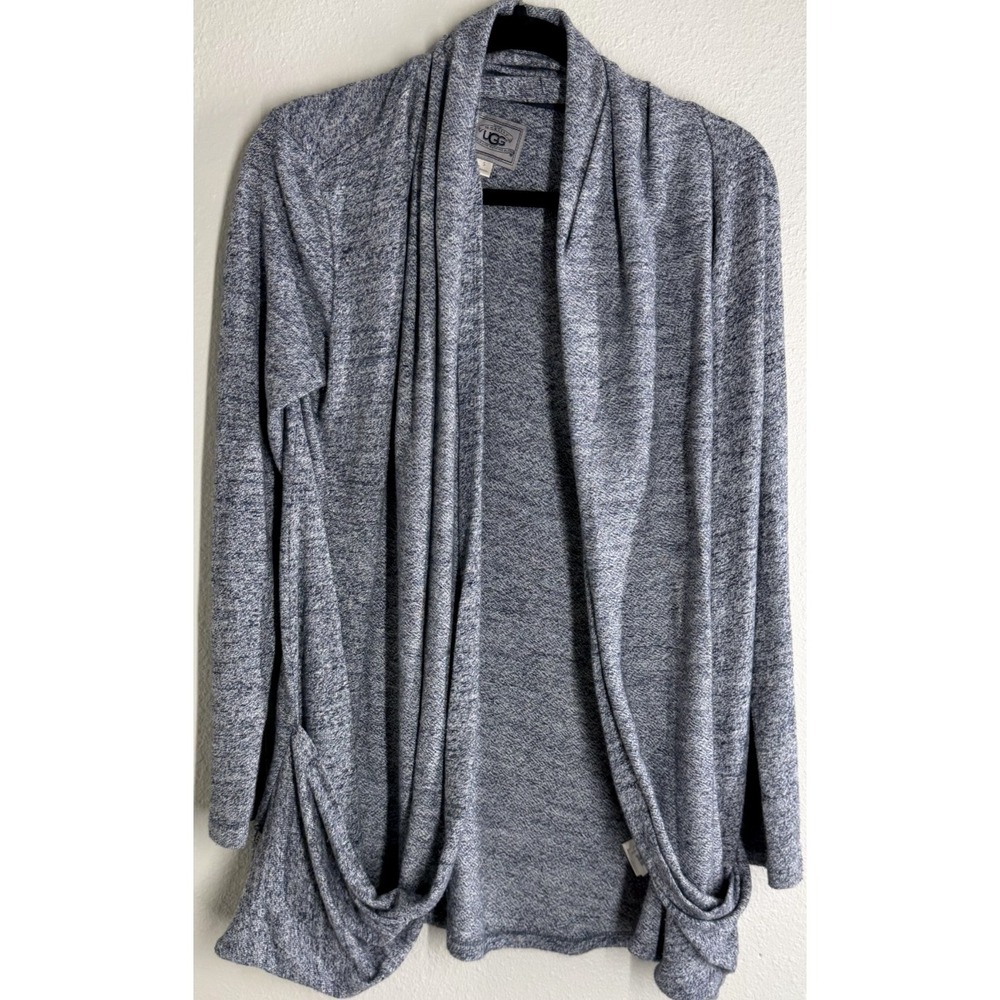 UGG Australia Cardigan‎ Women's SMALL Gray Tight Knit Cozy Lightweight Sweater